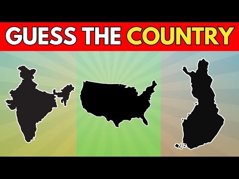 🚩 Guess the Country by the Shape Quiz 🌎 | Can You Guess 50 Countries? #challenge #guess #quiz
