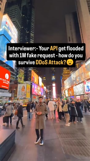 @ranatahirbilalnr on Instagram: "Most APIs fail under fake traffic — here’s how big companies stay online during DDoS attacks. Comment "PDF" to get detailed notes or refer bio ! ⸻ 1️⃣ Rate Limit Requests Per IP / API Key 👉 Limit how many calls each client can send, so bots can’t flood you. Example: Like allowing only 5 people per minute at an ATM so one person can’t block everyone. ⸻ 2️⃣ Block Bad Traffic at the Network Edge 👉 Drop malicious IPs before they reach your servers. Example: Like st