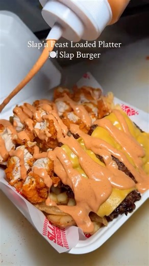 Slap Burger | United States ™️ on Instagram: "who’s ready to feast on a plate piled high with goodness? 🤤 the slap’n feast loaded platter is your new go-to for flavor overload! #SlapBurger #Halal #NJ #NYC 🍗 Best Smash Burgers And Nashville Hot Chicken 📍 1348 Clifton Ave, Clifton 📍 169 Crooks Ave, Paterson 📍 341 E 149th St, Bronx, NY 📍 465 86th St, Brooklyn, NY 📍 Astoria Coming Soon 📍 Bronx 161 NOW OPEN"