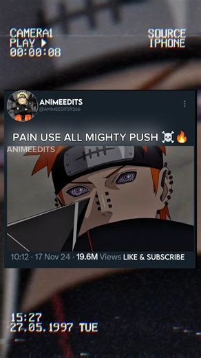 PAIN USE ALL MIGHTY PUSH ☠️🔥 #anime #animeedit #naruto #kakashi #viral #trending #animeedit #anime