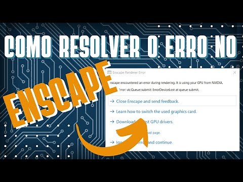 Erro no Enscape - Como corrigir a seleção da placa de vídeo