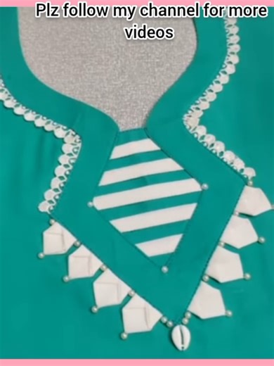 Beautiful Neckline Design 😍😍😍 Easy Tutorial step by step#foryoupage#trending#cuttingskills#design