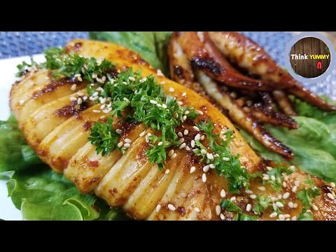 How to prepare and fry delicious squid (Whole squid)