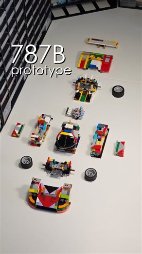Pingubricks on Instagram: "Mazda 787B prototype - features and details #lego #moc #prototype #lemans Hey guys, While waiting for the parts to build this thing in it's legendary orange and green colors, I have made this little showcase to see what functions and quirks are built into this incredibly compact design. We're going through the expected features of course - the doors, removable clamshells at the front and rear, as well as a whole bunch of details all around. But what takes the cake on t