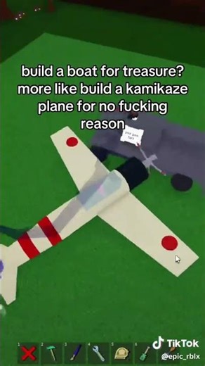 i built a kamikaze plane in a boat building game #roblox #babft #kamikaze #epic_rblx #skibiditoilet