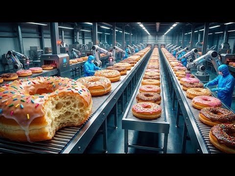 How Donuts Are Made Inside a Mega Donut Production Factory ASMR
