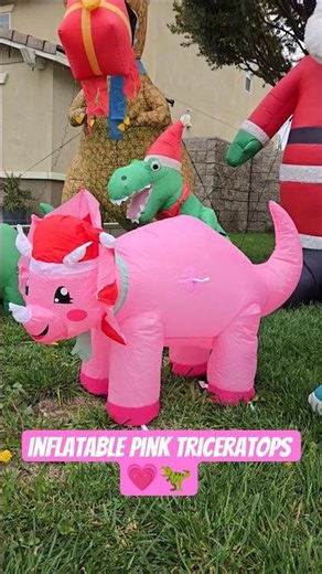 Christmas Inflatable Pink Triceratops 💗