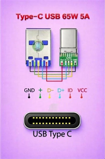 Usb type c wire connection#typec