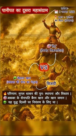 1556 - #पानीपत का दुसरा महासंग्राम#