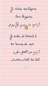 Apprendre l'arabe facilement Explication des phrases.