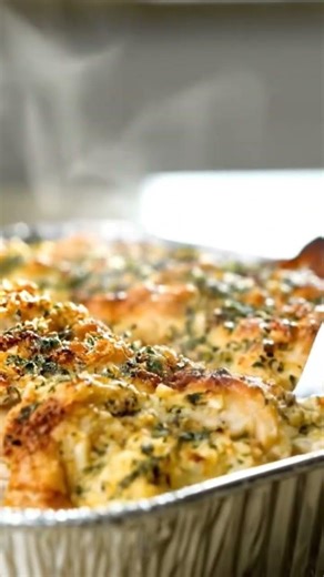 🍗✨ 4-Ingredient Chicken & Stuffing Bake (Potluck Favorite!) ✨