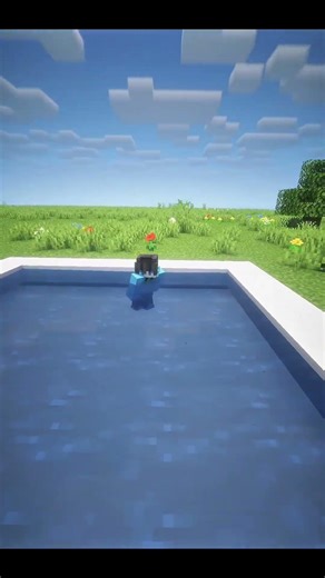 Automatic Swimming Pool in Minecraft 🤯💧 #minecraft #minecraftshorts