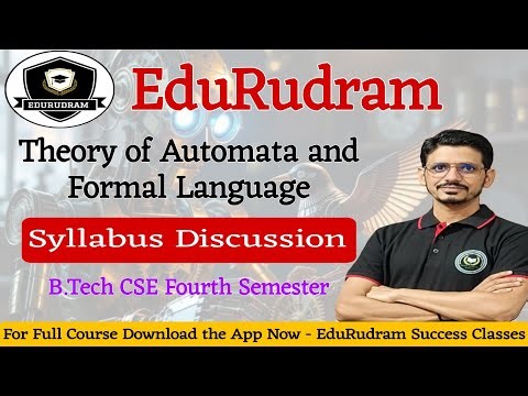 TAFL | Theory of Automata & Formal Language | Syllabus Discussion|B.Tech CSE Second Year #edurudram