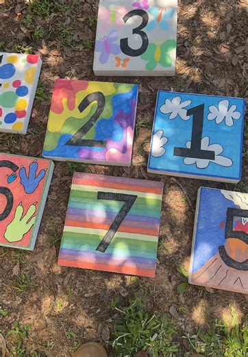 DIY Hopscotch Pavers Project with Acrylic Markers | Outdoor Fun