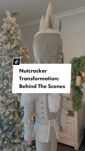 DIY Nutcracker in the making! This was a labor of love but so worth it! #nutcracker #diy #diynutcracker #diychristmas #diychristmasdecor #christmas #christmasdiy #christmasdiydecor #christmastok #christmascountdown #holidaytiktok #christmastiktok #happyholidays #fyp #christmasdecor #christmasdecorating