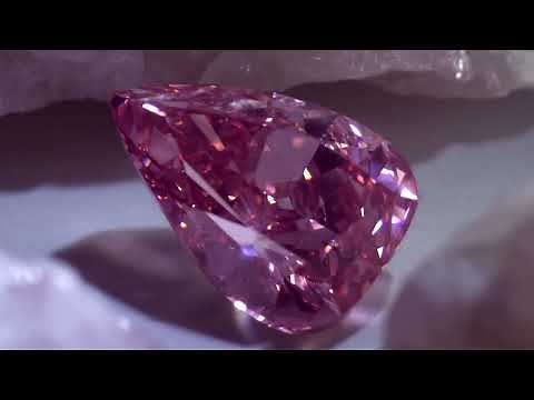The Largest pear-shaped fancy vivid pink diamond offered at auction