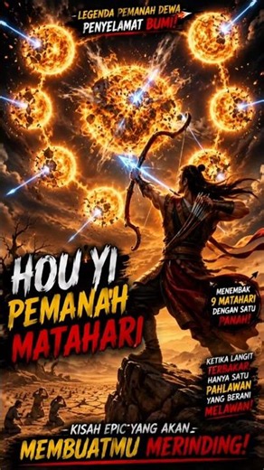 Hou Yi: Pemanah Legendaris Yang Menjatuhkan 9 Matahari #shorts