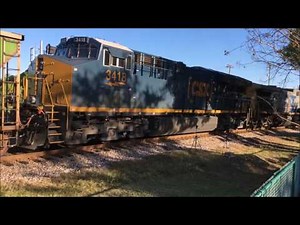 CSX Coal Train N003 With Distributed Power In Plant City, FL