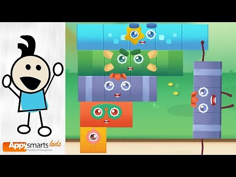 Number Blocks Simple 123 Puzzles from Blocks World by Babybus: - Gameplay