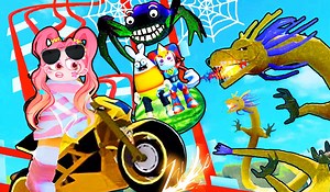 过山车模拟器 阿波兔在Roblox里造了个超牛的过山车！