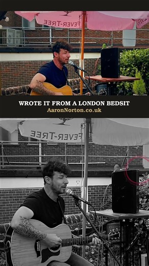 Budapest acoustic — built on the first chords he ever learned