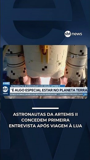 Astronautas da Artemis II concedem primeira entrevista após viagem à Lua | #JornaldoSBTNews