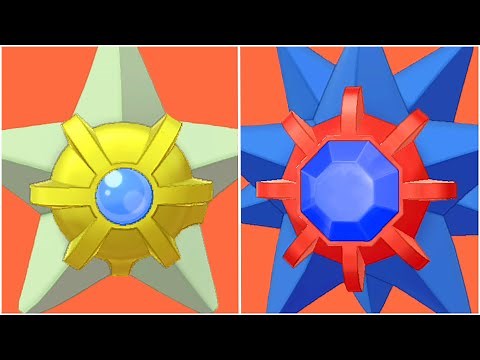 FULL STARYU EVOLUTION TEAM! Shiny Staryu, Shiny Starmie Moveset