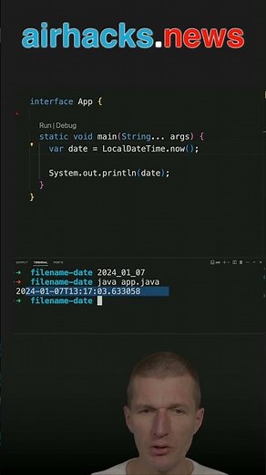 Formatting Dates for File Naming #java #shorts #coding #airhacks