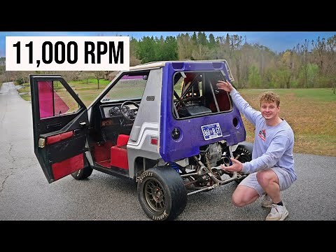 Hayabusa Swapped EV Mini Citicar First Drive!