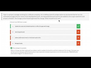 Integration Management Practice Questions - PMBOK 6th edition