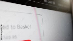 Pressing Add To Cart Button. Using Online Ecommerce Store