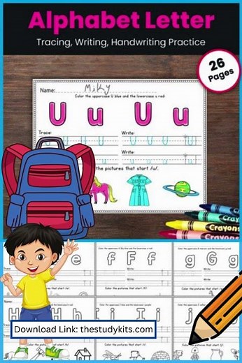 Alphabet Handwriting Worksheets Uppercase and Lowercase Letters