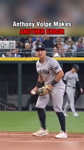 Anthony Volpe makes another error for the New York Yankees. 😬 (via MLB) #yankees #baseball #MLB #reels #fblifestyle | Viral One Direction ARMY