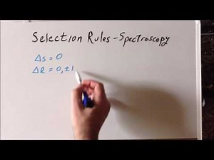 Selection rules of spectroscopy