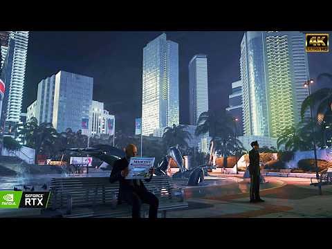 HITMAN™ 3 - Miami, United States (Night Time) Cinematic Run - [4K 60FPS]