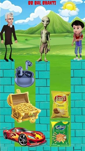 ! Hey alien, look what a gift I have brought for you - a super car! #trendingvideo #funnycartoons