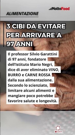 3 cibi da evitare per arrivare a 97 anni