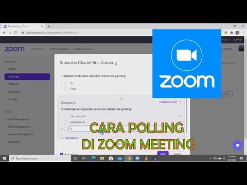 Cara membuat polling di zoom meeting