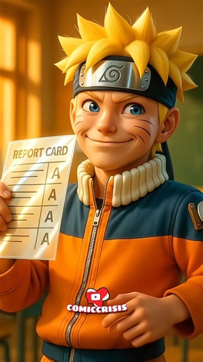 Naruto’s Fake Report Card 😱 #shorts #anime #ai #naruto