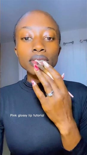 Pink glossy lip tutorial #shorts