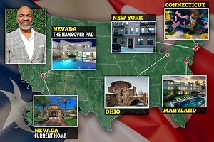 Tyson's homes include a 52-bed Connecticut home & an Ohio house now a church