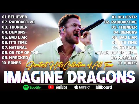 Imagine Dragons Greatest Hits 2026 | Demons, Believer, Thunder 🎸 Top Rock Songs Playlist