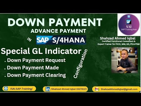 Down Payment / Advance Payment in SAP Finance| Special GL indicator in SAP Finance| DP Request