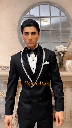 Bespoke Double-Breasted Tuxedo for Walima Night