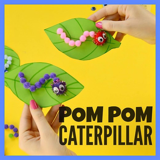 POM POM CATERPILLAR - simple and quick craft for kids http://www.easypeasyandfun.com/caterpillar-pom-pom-craft/ Subscribe to our YouTube channel: https://goo.gl/xk1QA0 | Easy Peasy and Fun
