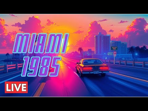 Live Synthwave 1980's Miami Nights: 90 Minutes of Pure Retro Vibes