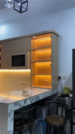 Done pemasangan Kitchen set anti rayap anti lembab menggunakan bhan utama pvc board finishing hpl taco✨ #fyp #kitchenset #kitchensetbekasi #kitchensetminimalis #kitchensetpvc