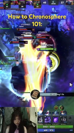 Chronosphere Tutorial: step 1: blink, step 2: Chronosphere, Step 3: Teleport back to base #dota2