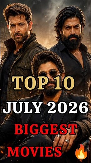 Top 10 Biggest Upcoming Movies Releasing in July 2026 | Hollywood, South & Bollywood.#upcomingmovies