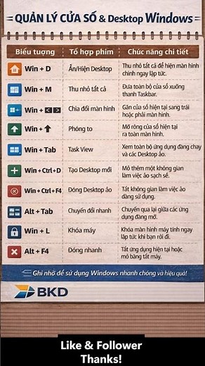 10 Phím tắt Windows cực hữu ích | Tăng tốc độ làm việc #windows